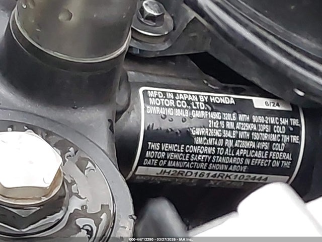 JH2RD1614RK102444 Honda Xl750