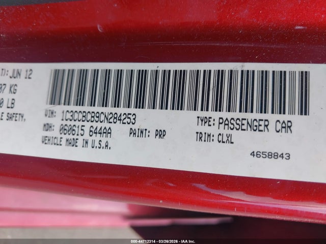 2012 CHRYSLER 200 1C3CCBCB9CN284253 Photo 8