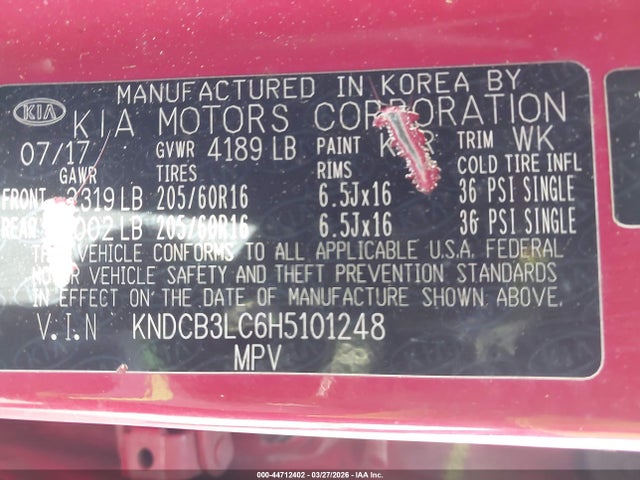 KNDCB3LC6H5101248 KIA NIRO LX