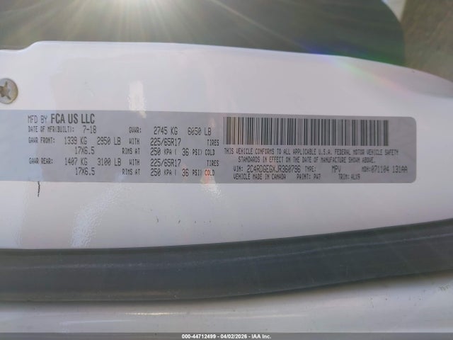 Продаж на аукціоні авто 2018 Dodge Grand Caravan Gt, vin: 2C4RDGEGXJR360796, номер лоту: 44712499