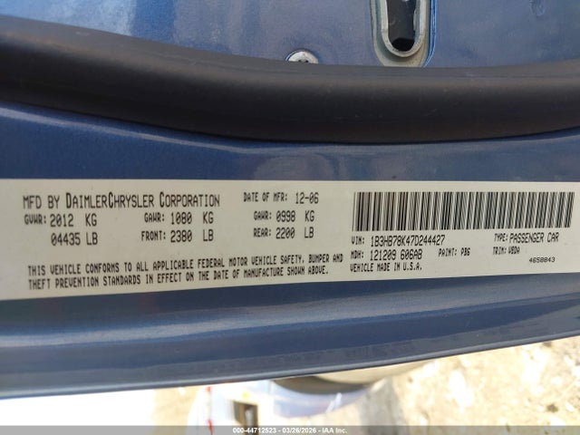 2007 DODGE CALIBER 1B3HB78K47D244427 Photo 8