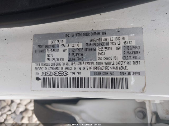Aukcja sprzedaży 2014 Mazda Cx-5 Grand Touring, vin: JM3KE2DY4E0353054, numer aukcji: 44712574