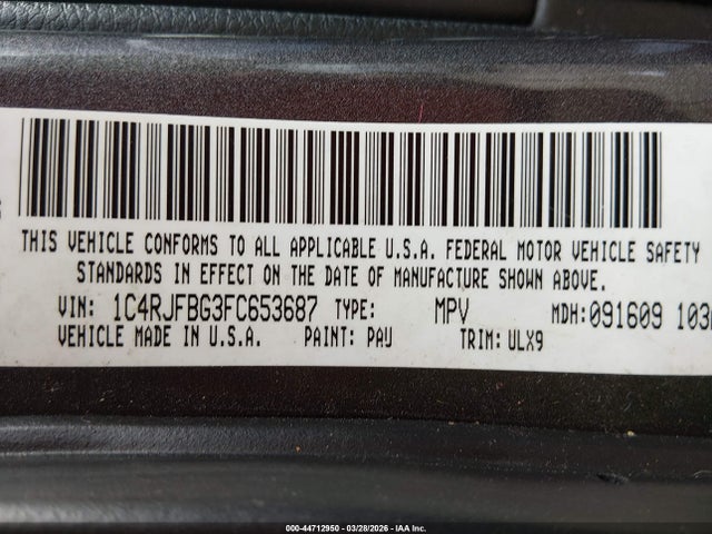 2015 JEEP GRAND CHEROKEE 1C4RJFBG3FC653687 Photo 8