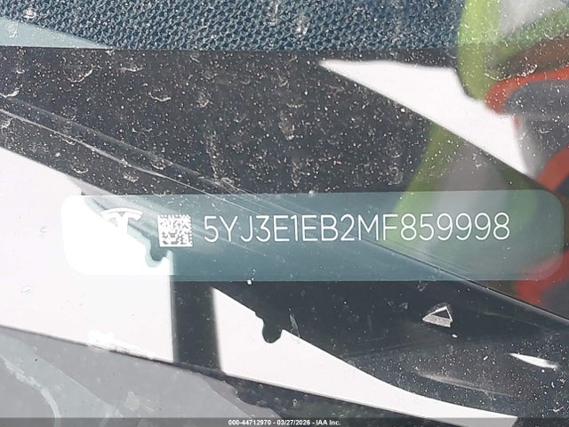 Продаж на аукціоні авто 2021 Tesla Model 3 Long Range Dual Motor All-wheel Drive, vin: 5YJ3E1EB2MF859998, номер лоту: 44712970