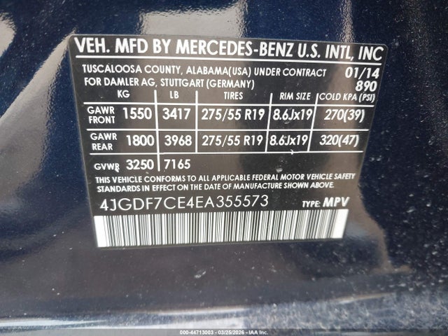 2014 MERCEDES-BENZ GL 450 4JGDF7CE4EA355573 Photo 8