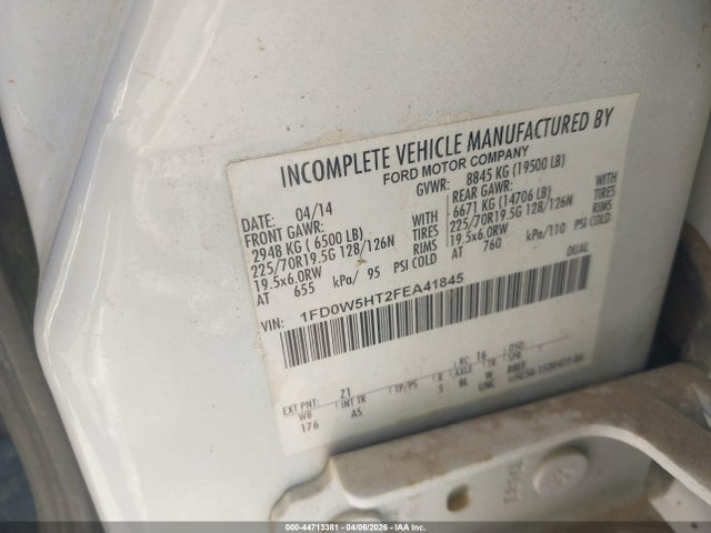Ford F-550 Chassis Xl 2015 1FD0W5HT2FEA41845 Image 8