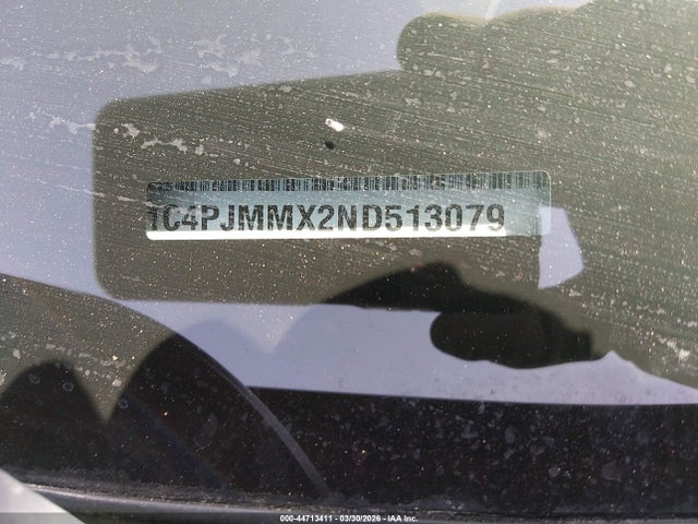 2022 Jeep Cherokee Latitude Lux 4x4 მანქანა იყიდება აუქციონზე, vin: 1C4PJMMX2ND513079, აუქციონის ნომერი: 44713411