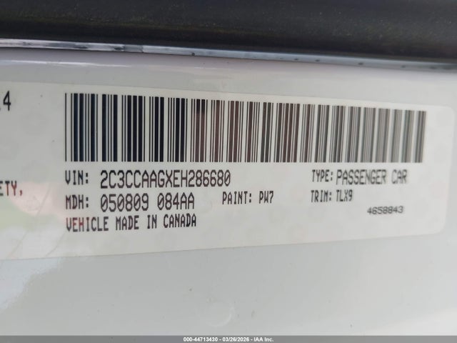 Aukcja sprzedaży 2014 Chrysler 300, vin: 2C3CCAAGXEH286680, numer aukcji: 44713430