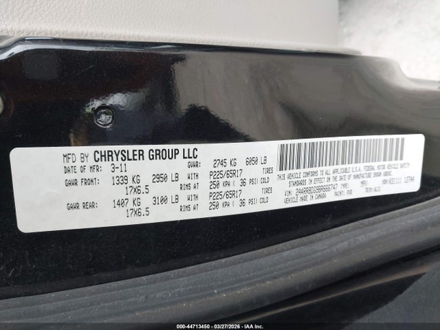 2011 CHRYSLER TOWN & COUNTRY 2A4RR8DG9BR666747 Photo 8