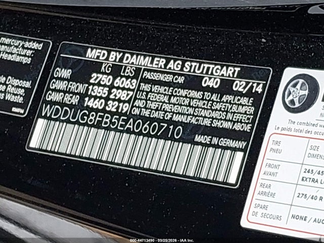 2014 MERCEDES-BENZ S 550 WDDUG8FB5EA060710 Photo 8