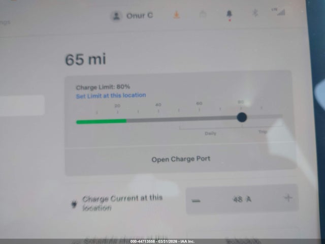 44713558 :رقم المزاد ، 7SAYGDEE8SF308714 vin ، 2025 Tesla Model Y Long Range Dual Motor All-wheel Drive مزاد بيع