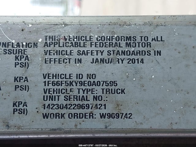 1F66F5KY9E0A07595 Ford F-59 Commercial Stripped