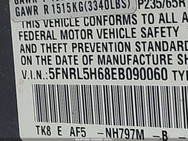 Honda Odyssey Ex-l 2014 5FNRL5H68EB090060 Image 25