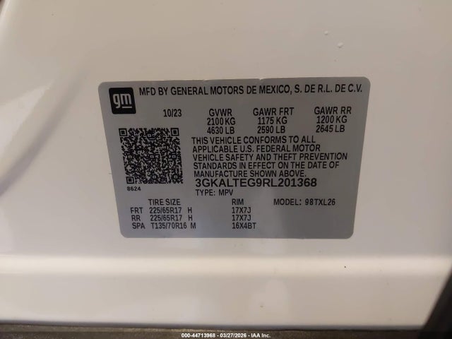 Продаж на аукціоні авто 2024 Gmc Terrain Awd Sle, vin: 3GKALTEG9RL201368, номер лоту: 44713968
