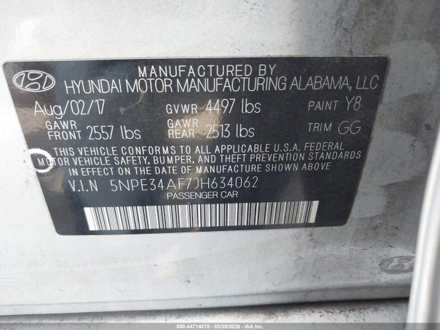 Hyundai SONATA SEL 2018 5NPE34AF7JH634062 Image 9