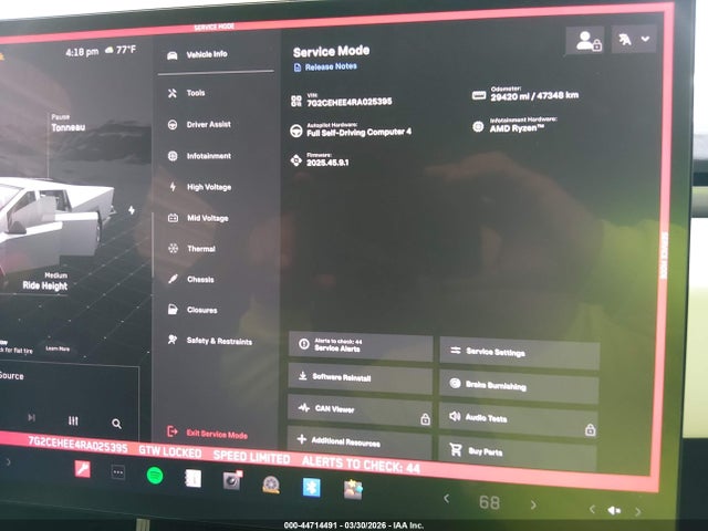 Продаж на аукціоні авто 2024 Tesla Cybertruck, vin: 7G2CEHEE4RA025395, номер лоту: 44714491