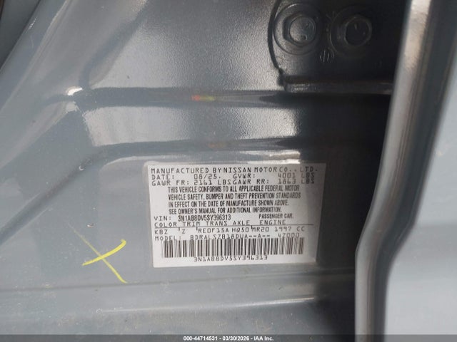 3N1AB8DV5SY396313 Nissan SENTRA SR