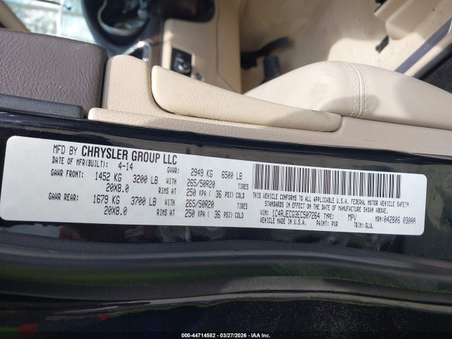 Aukcja sprzedaży 2014 Jeep Grand Cherokee Overland, vin: 1C4RJECG3EC507264, numer aukcji: 44714582