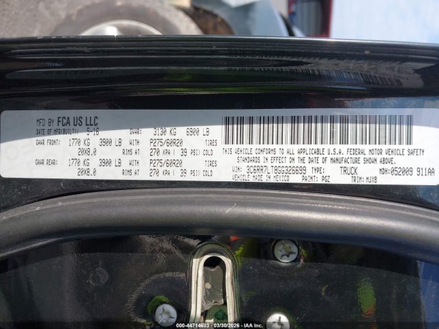 Aukcja sprzedaży 2016 Ram 1500 Big Horn, vin: 3C6RR7LT8GG326699, numer aukcji: 44714603