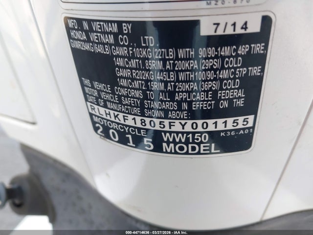 Honda Pcx 150 2015 RLHKF1805FY001155 Image 10
