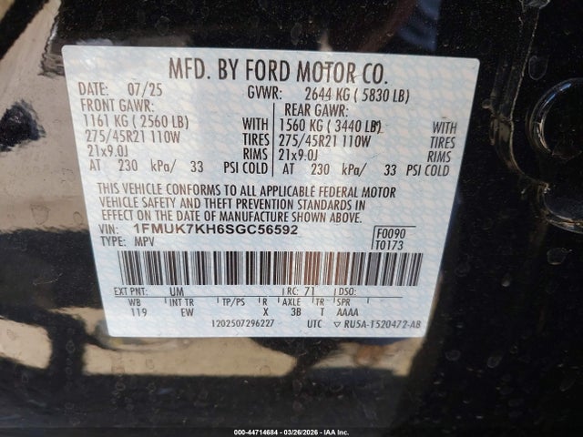2025 FORD EXPLORER 1FMUK7KH6SGC56592 Photo 8