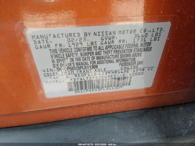 3N1CP5DV3PL511309 Nissan Kicks Sr Xtronic Cvt