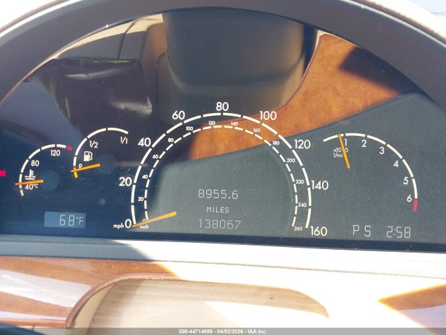 2000 Mercedes-benz S 430 მანქანა იყიდება აუქციონზე, vin: WDBNG70J3YA051158, აუქციონის ნომერი: 44714899