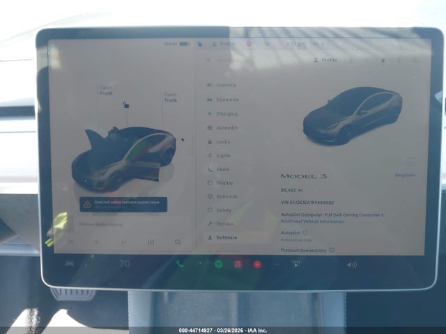 44714927 :رقم المزاد ، 5YJ3E1EA1PF464562 vin ، 2023 Tesla Model 3 Rear-wheel Drive مزاد بيع