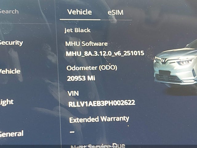 Продажа на аукционе авто 2023 Vinfast Vf 8 Eco, vin: RLLV1AEB3PH002622, номер лота: 44714995