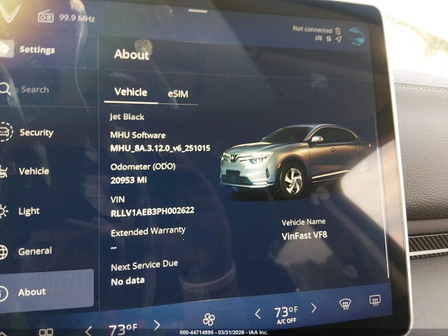 Продажа на аукционе авто 2023 Vinfast Vf 8 Eco, vin: RLLV1AEB3PH002622, номер лота: 44714995