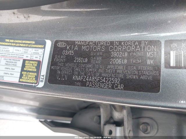 KIA FORTE EX 2015 KNAFZ4A85F5422592 Image 9