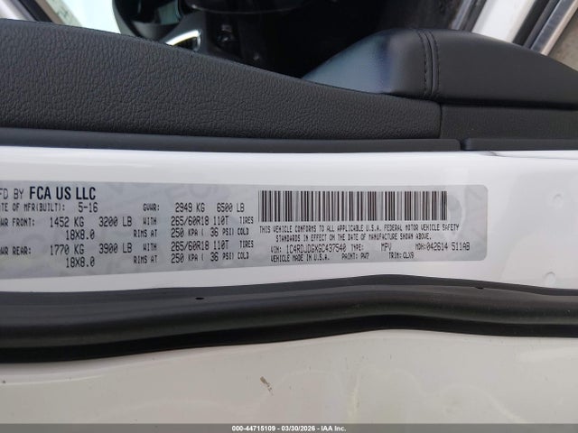 2016 DODGE DURANGO 1C4RDJDGXGC437540 Photo 8