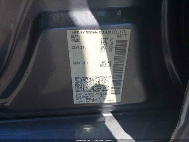1N4AL3AP8JC245594 Nissan Altima 2.5 Sv
