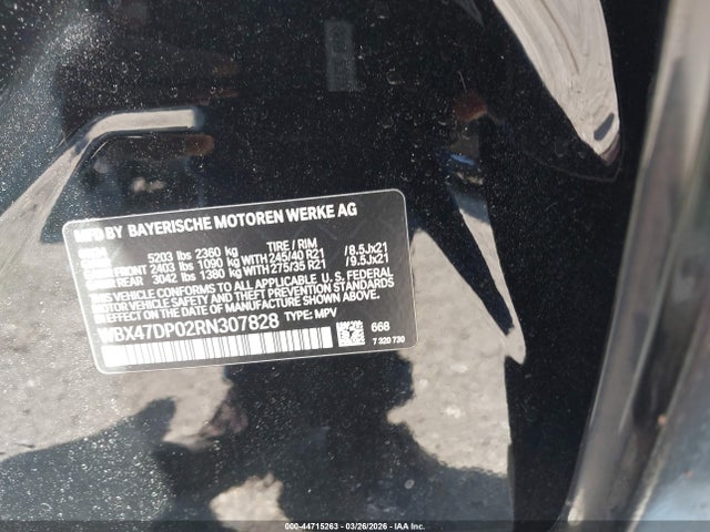 Продаж на аукціоні авто 2024 Bmw X3 Sdrive30i, vin: WBX47DP02RN307828, номер лоту: 44715263