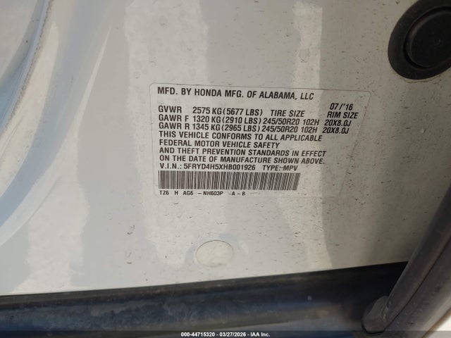 2017 ACURA MDX 5FRYD4H5XHB001926 Photo 8