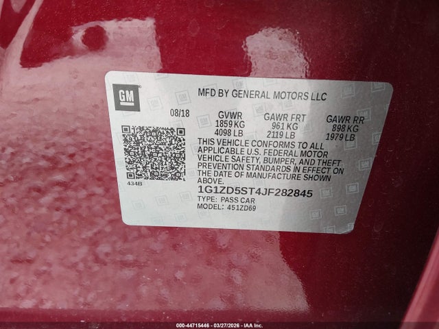 1G1ZD5ST4JF282845 Chevrolet MALIBU LT