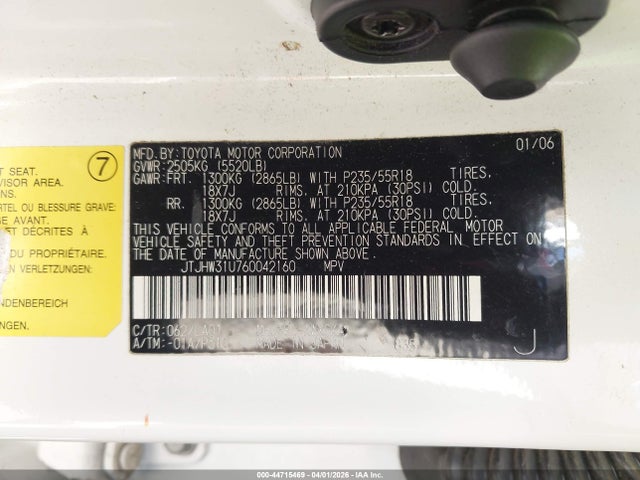Продажа на аукционе авто 2006 Lexus Rx 400h, vin: JTJHW31U760042160, номер лота: 44715469