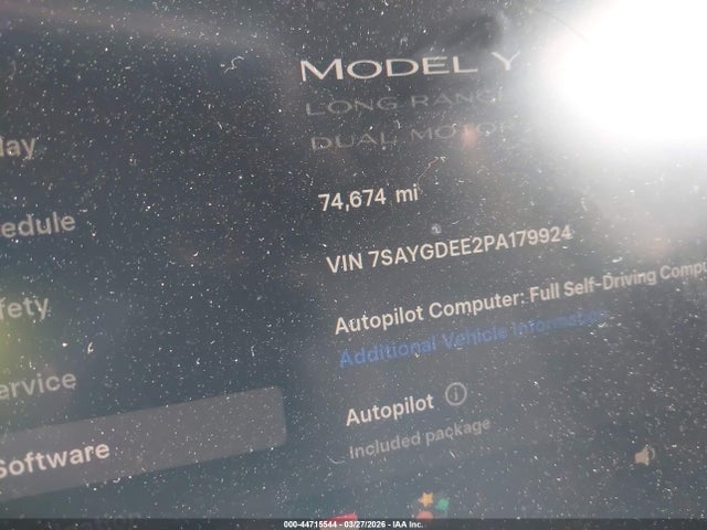 7SAYGDEE2PA179924 Tesla Model Y Awd/long Range Dual Motor All-wheel Drive