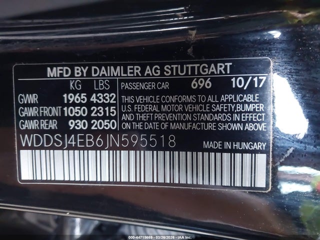 2018 MERCEDES-BENZ CLA 250 WDDSJ4EB6JN595518 Photo 8