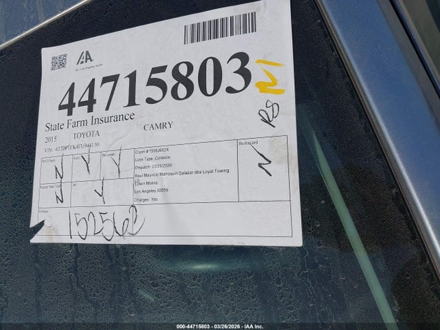 Toyota CAMRY SE 2015 4T1BF1FK4FU944130 Image 17