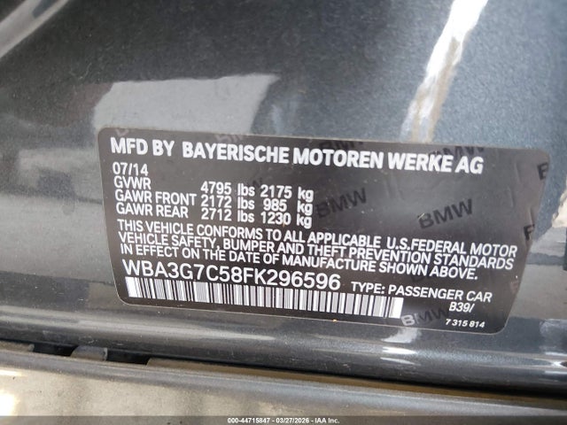 WBA3G7C58FK296596 BMW 328i Xdrive