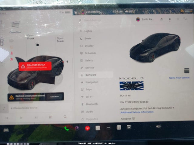 Продаж на аукціоні авто 2024 Tesla Model 3 Performance All-wheel Drive, vin: 5YJ3E1ET0RF826630, номер лоту: 44715873
