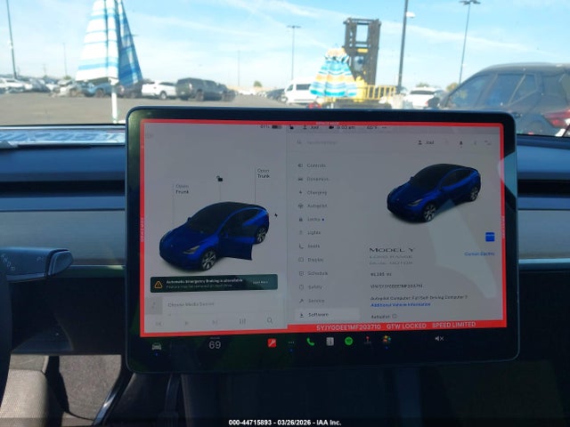 5YJYGDEE1MF203710 Tesla Model Y Long Range Dual Motor All-wheel Drive
