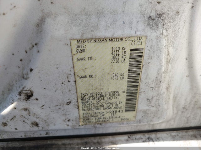 2013 NISSAN ALTIMA 1N4AL3APXDN569641 Photo 8