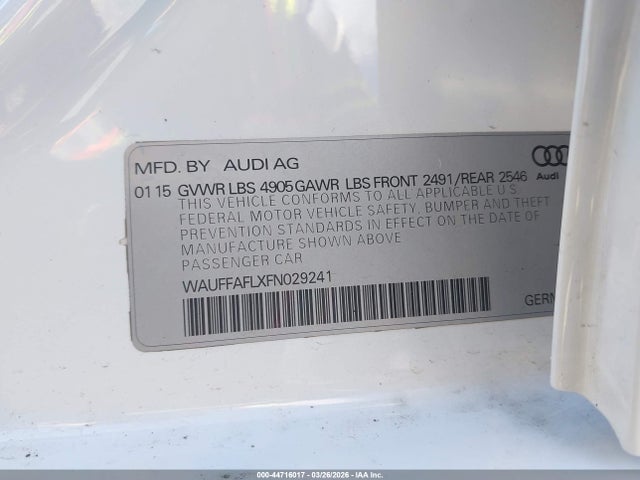 2015 AUDI A4 WAUFFAFLXFN029241 Photo 8
