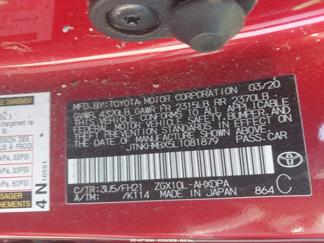 2020 TOYOTA C-HR JTNKHMBX5L1081879 Photo 8