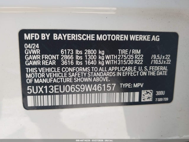 5UX13EU06S9W46157 BMW X5 Sdrive40i
