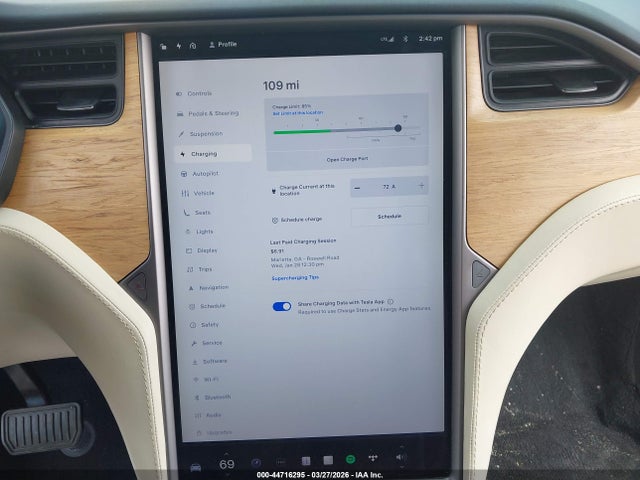 2018 Tesla Model X 100d/75d/p100d მანქანა იყიდება აუქციონზე, vin: 5YJXCBE21JF123983, აუქციონის ნომერი: 44716295