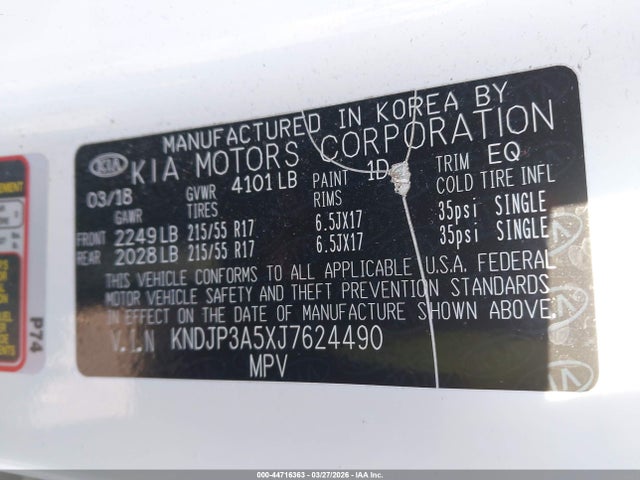Продаж на аукціоні авто 2018 Kia Soul +, vin: KNDJP3A5XJ7624490, номер лоту: 44716363