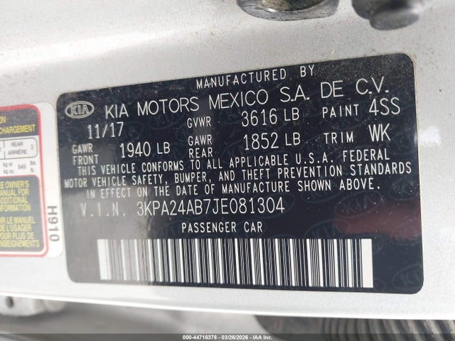2018 KIA RIO 3KPA24AB7JE081304 Photo 8